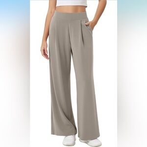Women's Tan Wide-Leg Pants